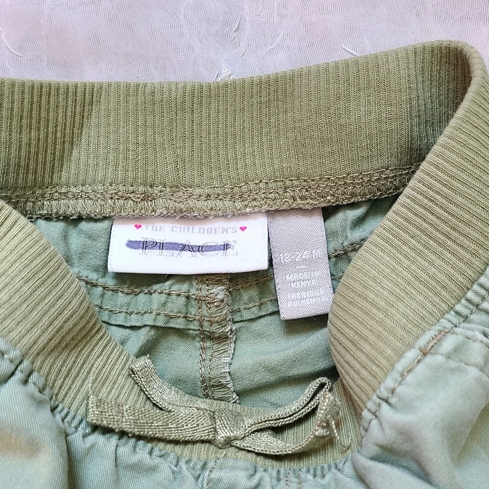 The Children's Place Khaki Shorts Pink & Green Bundle of 2 18-24m